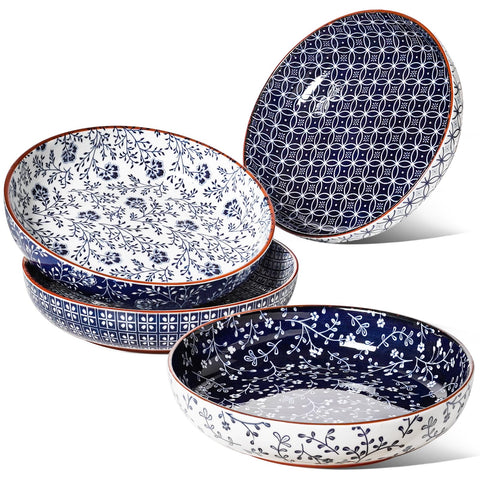 LE TAUCI cuenco pasta 32 onzas azul vintage, ideal para porciones grandes