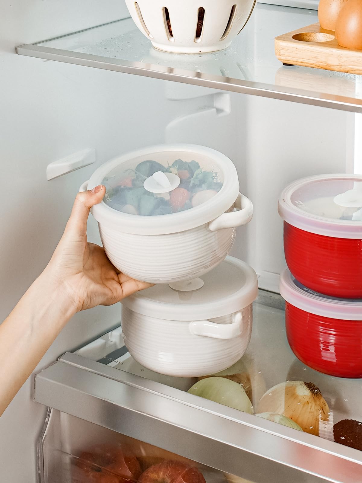 LE TAUCI horno microondas apto para recalentar rápidamente.