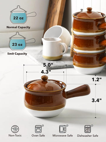 LE TAUCI conjunto de 4 cuencos apilables para ahorro de espacio
