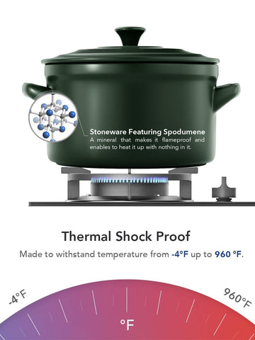 LE TAUCI 3qt ideal para pan, guisos y sopas, versión verde bosque