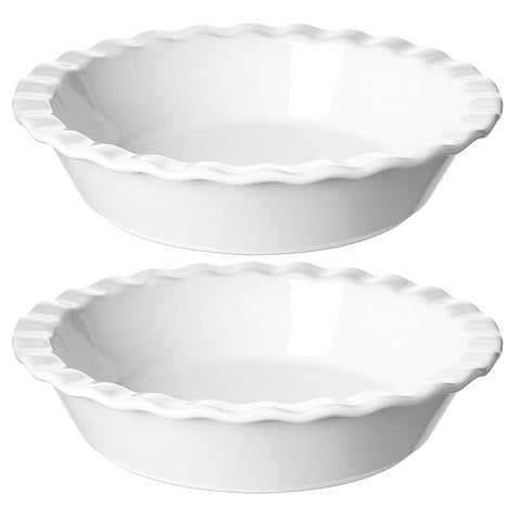 LE TAUCI pan-de-pie-ceramico-9-pulgadas, borde ondulado para masa crujiente