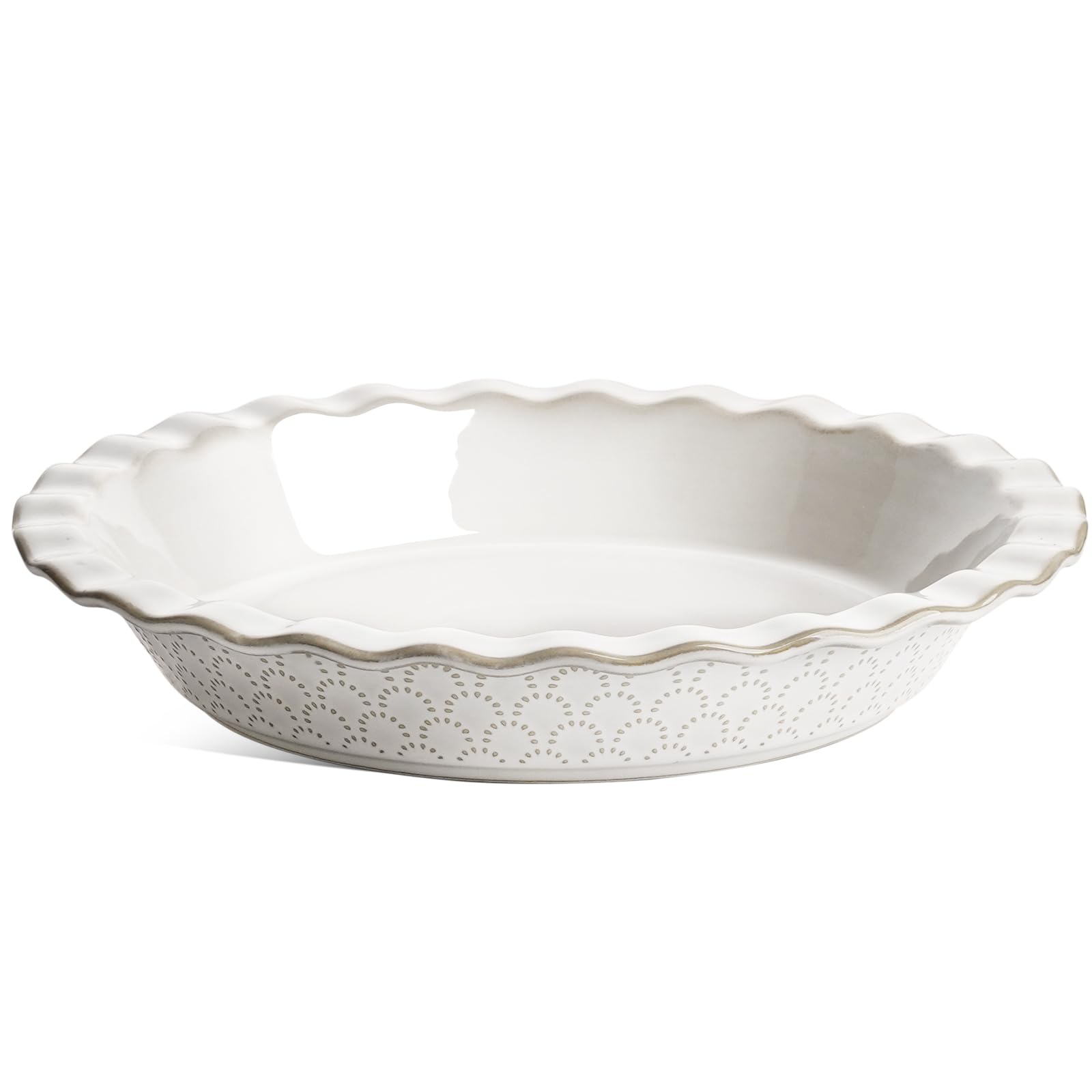 LE TAUCI plato de tarta cerámica de 9 pulgadas, ideal para tartas caseras