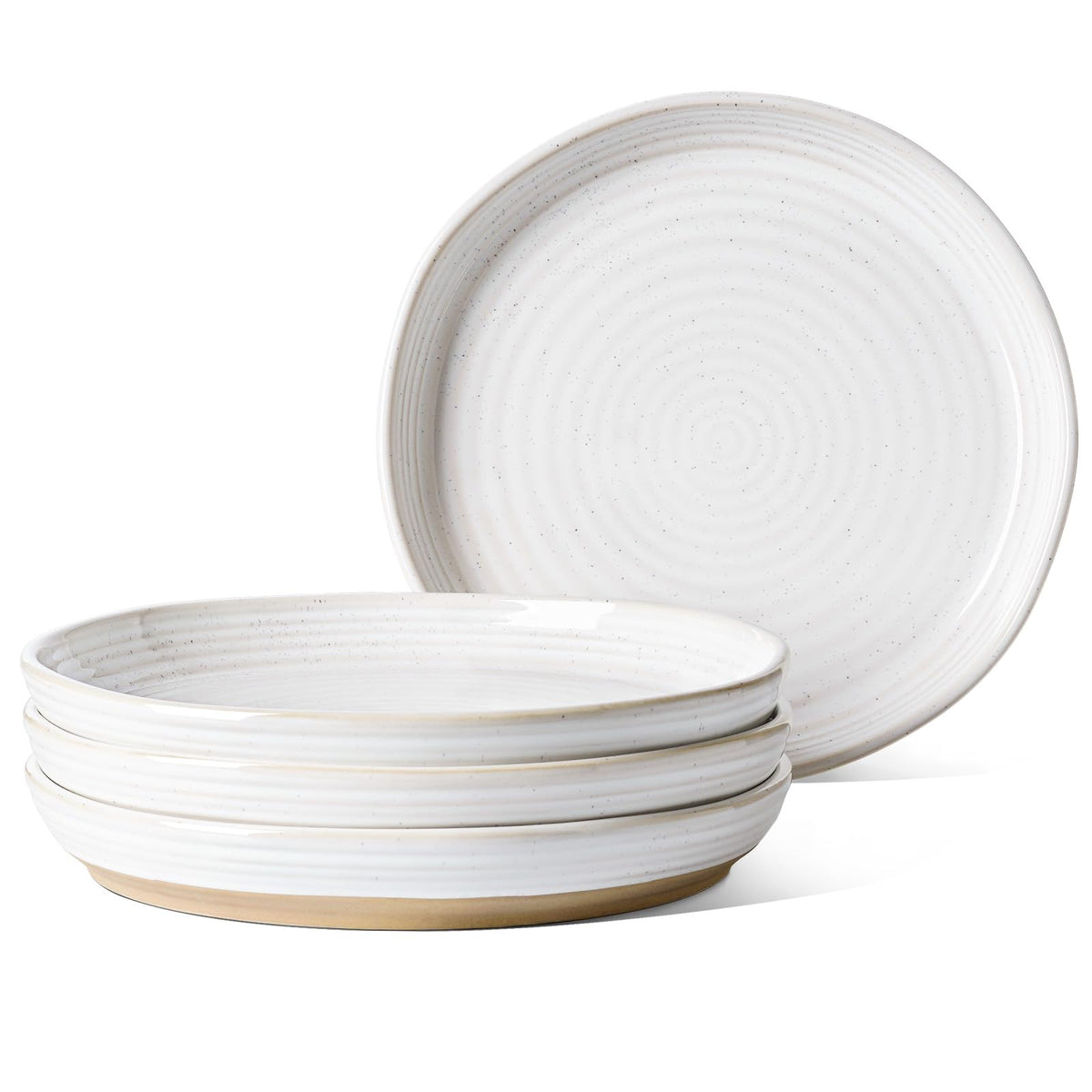 LE TAUCI plato de cena diez pulgadas, blanco ártico, apto para microondas.