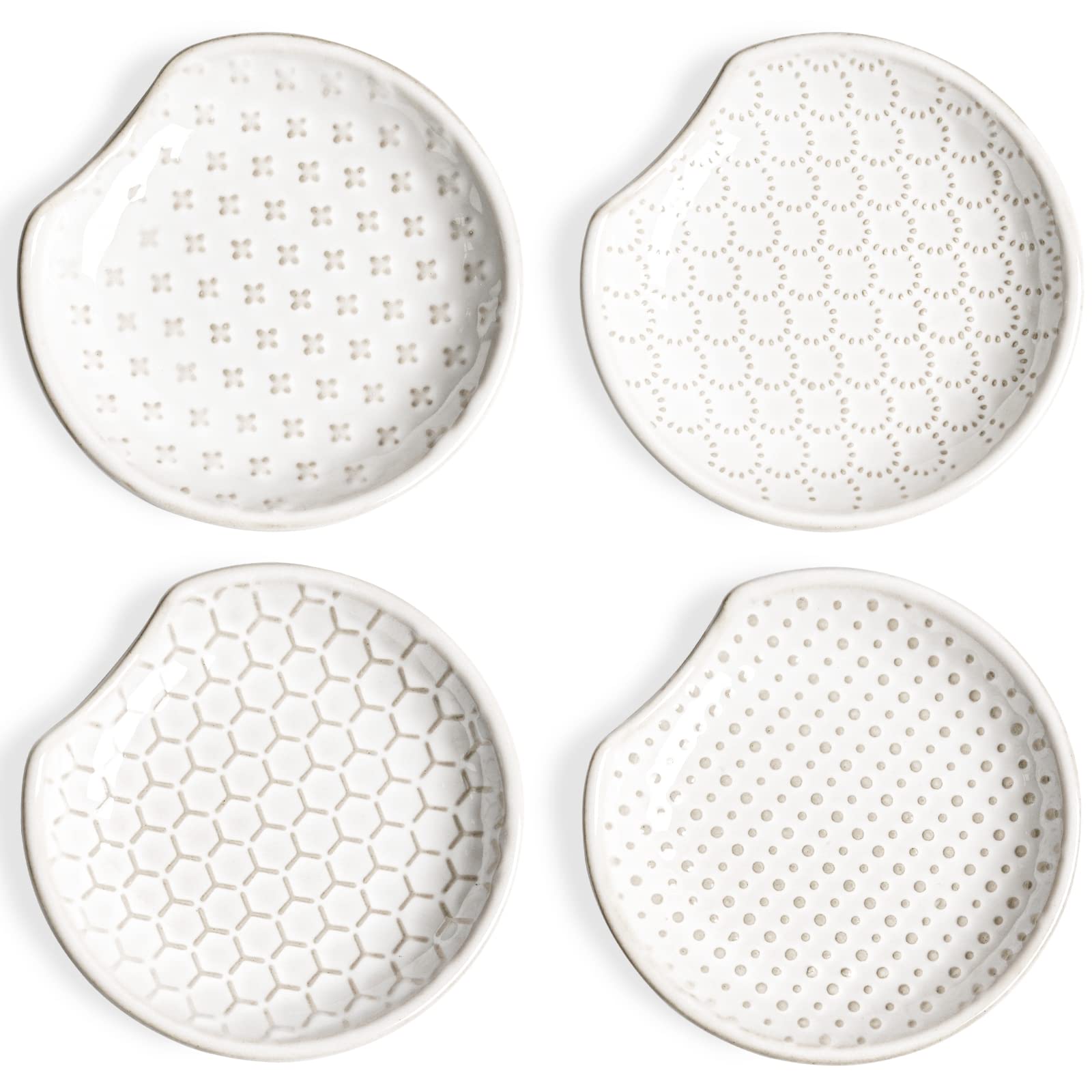 LE TAUCI reposacucharas estufa con relieve, juego de cuatro para organización