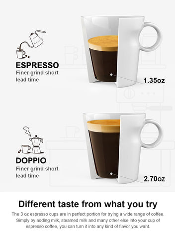 LE TAUCI tazas expreso compatibles con varias máquinas, diseño elegante.