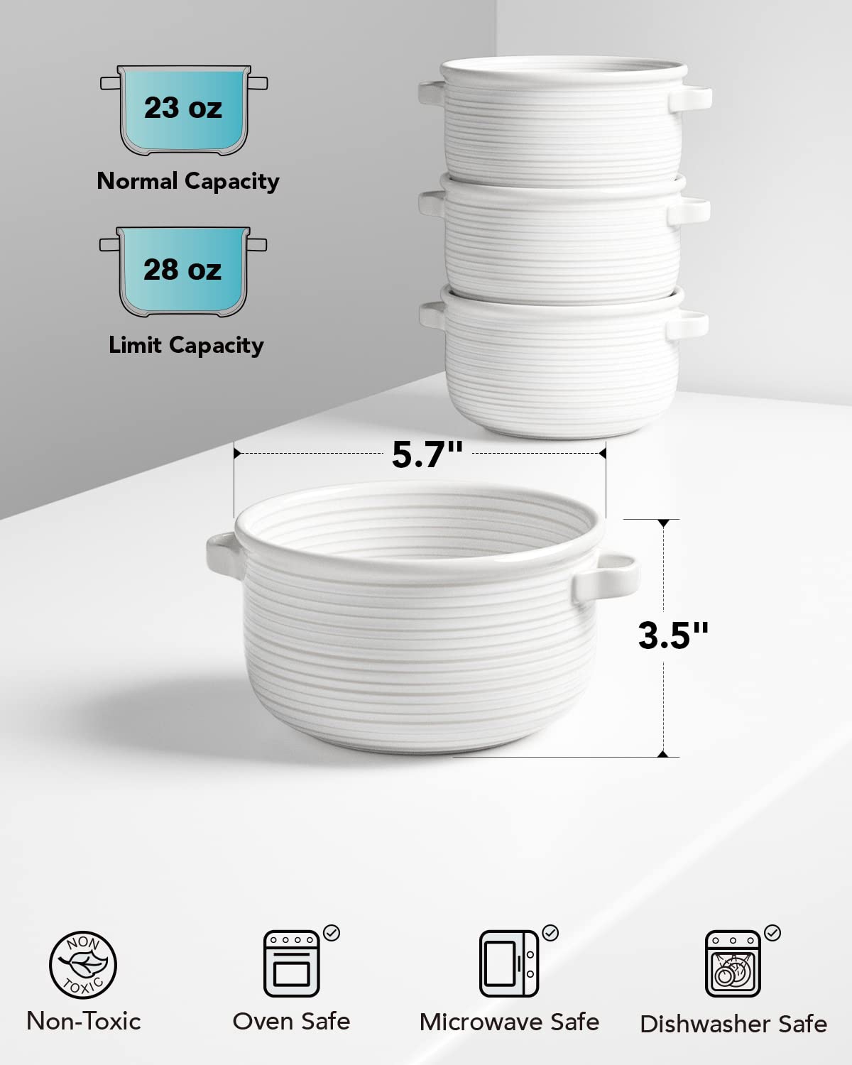LE TAUCI tazones aptos para horno y microondas para recalentar