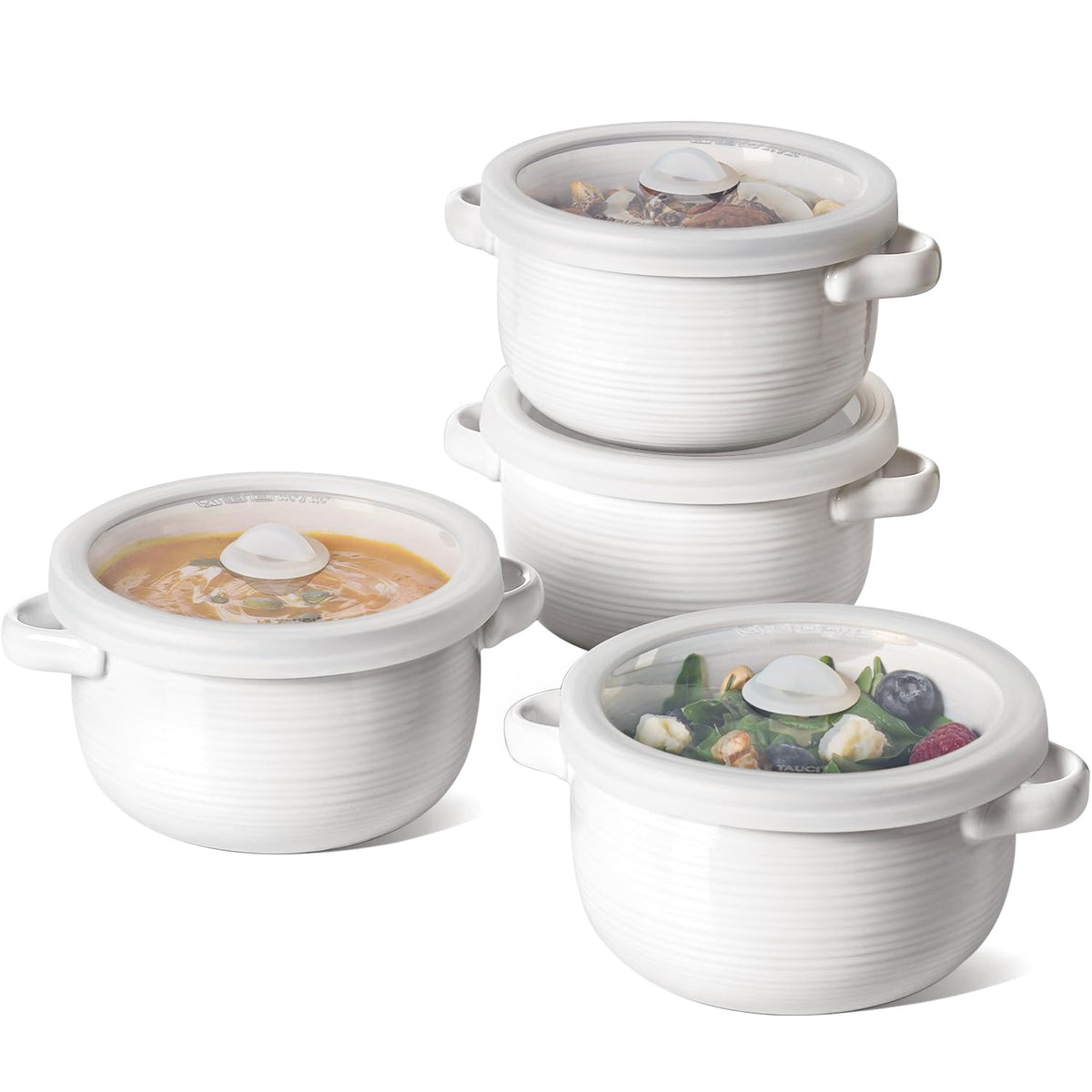 LE TAUCI tazones sopa Francesa 28 oz con manijas: porciones generosas para servir.