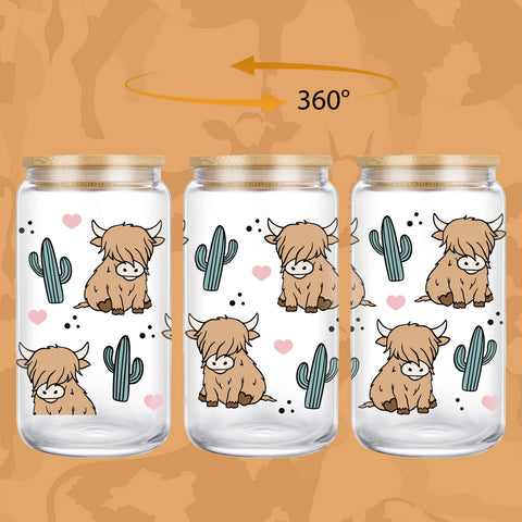 Copa LEADO vaca de las Tierras Altas con tapa, para llevar con seguridad.
