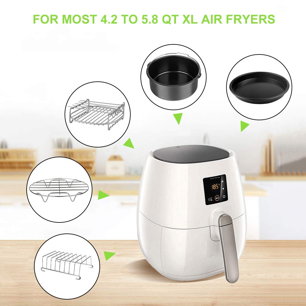 Leanking tapete silicona para freidora de aire, cocina sin pegar.