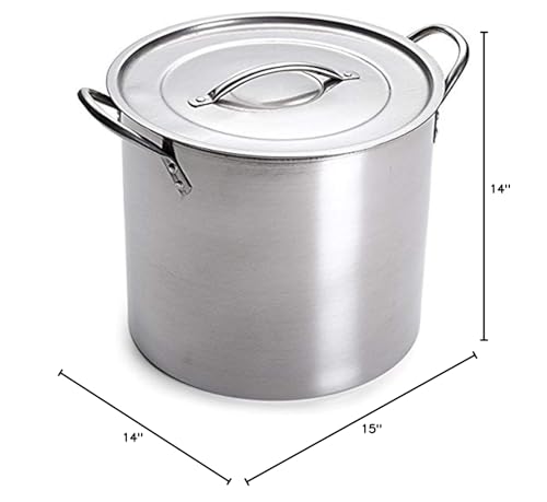 Olla Learn To Brew LLC en acero inoxidable de 5 galones con tapa, perfecta para vinos caseros.