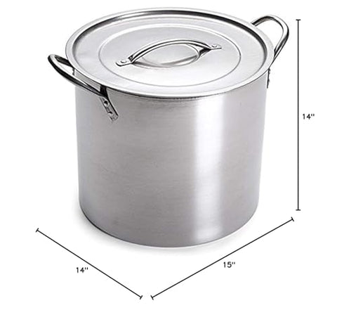 Olla Learn To Brew LLC en acero inoxidable de 5 galones con tapa, perfecta para vinos caseros.