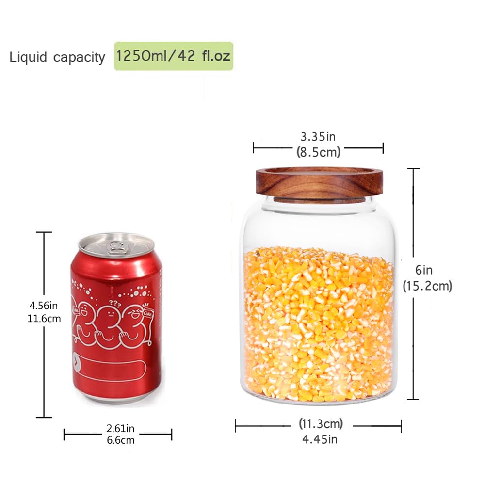 LEAVES AND TREES Y frascos vidrio 1250ml para granos y alimentos secos.