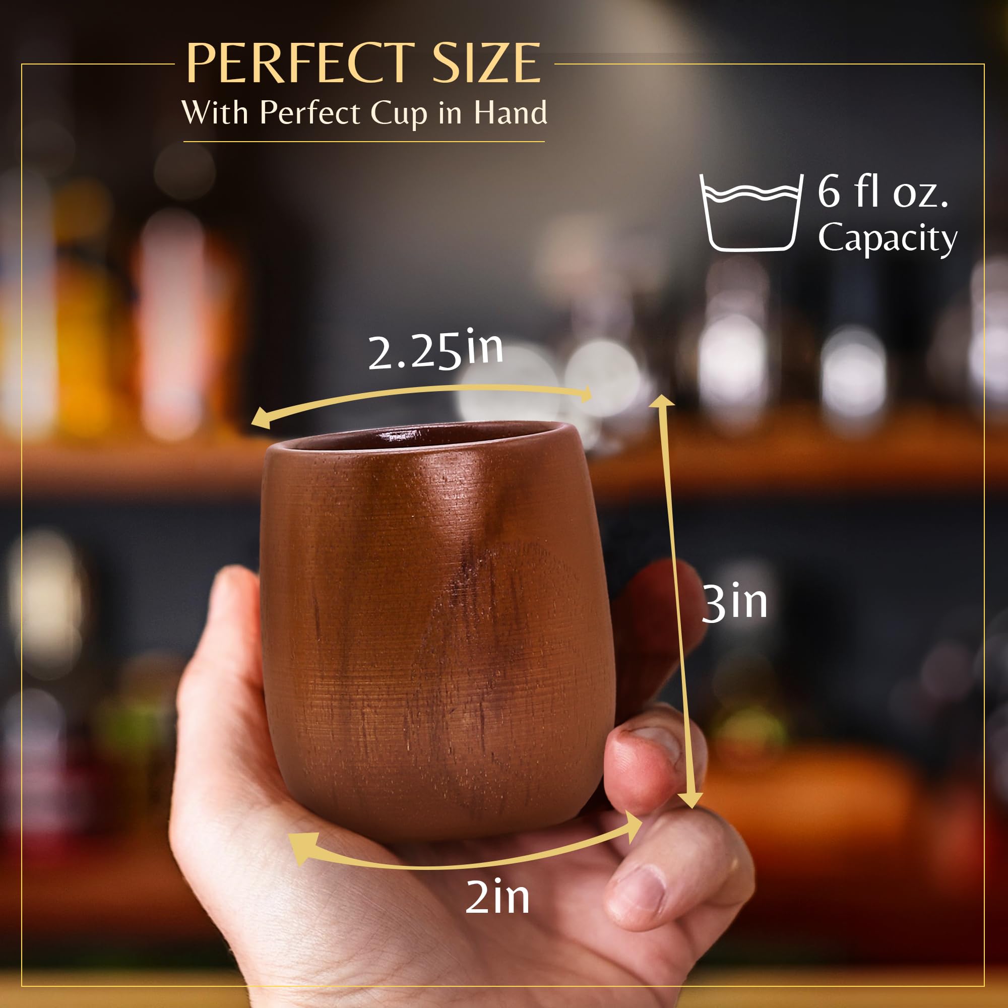 Vasos Leavitt Bay whisky teca con capacidad de 6 oz para degustar.