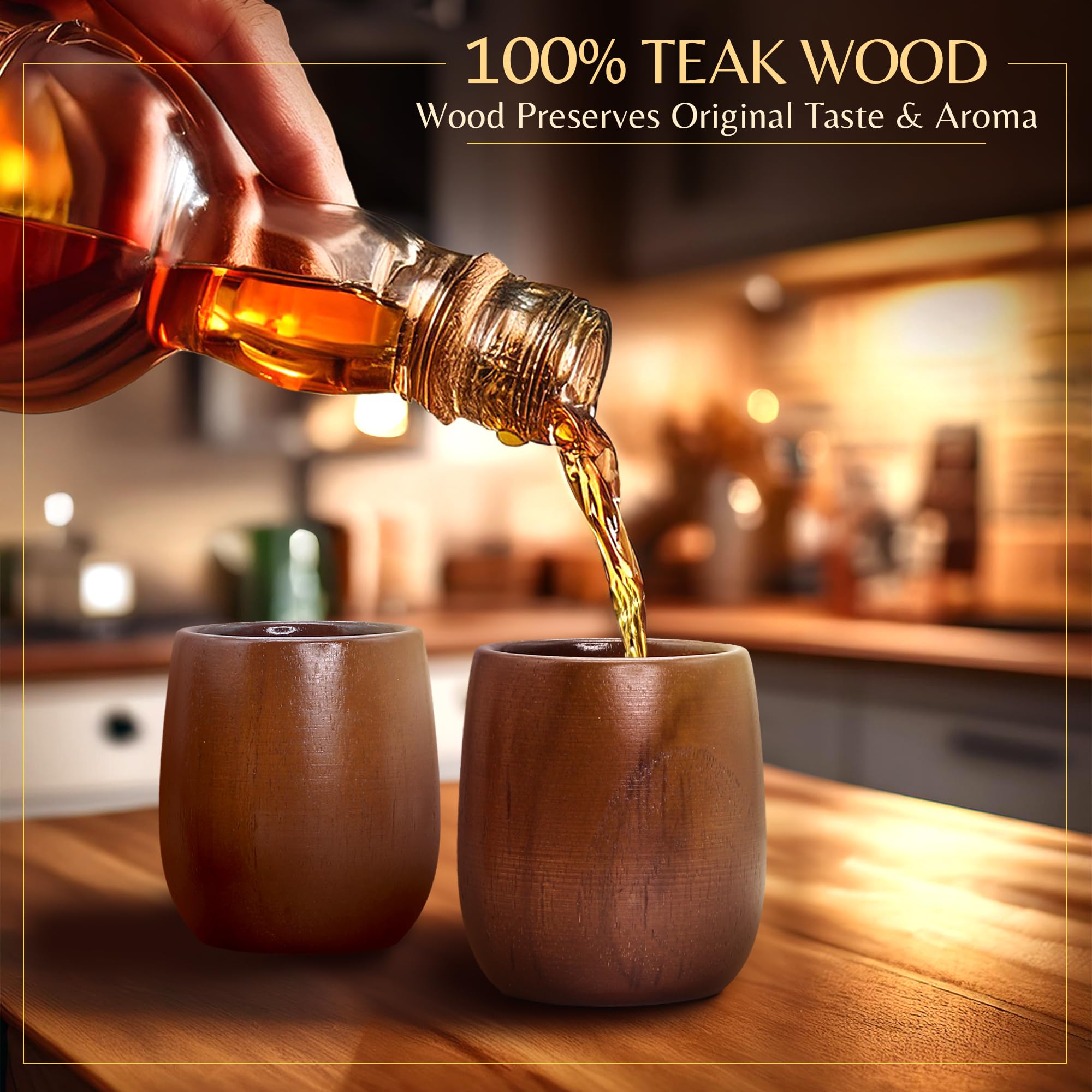 Vaso Leavitt Bay whisky teca diseño elegante para cualquier barra.
