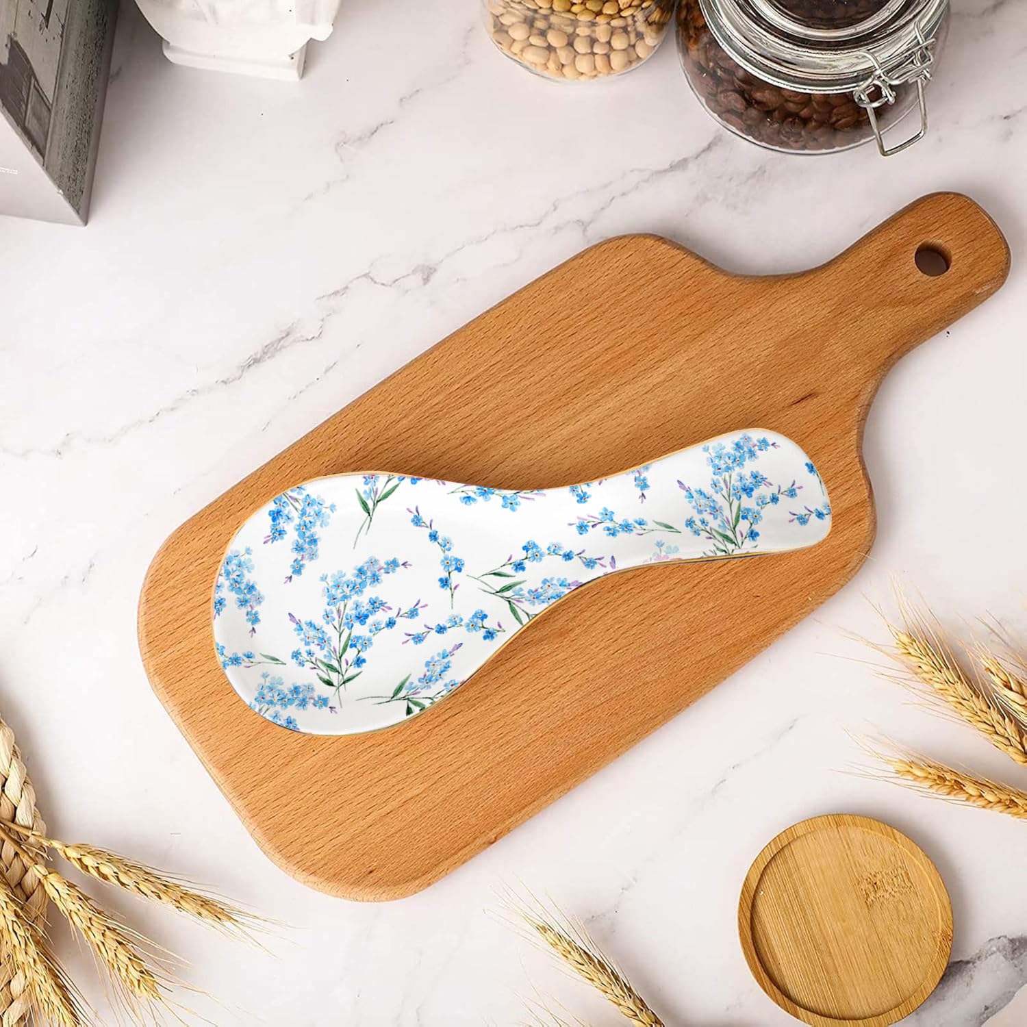 LEAZUL regalo de cocina elegante con diseño floral para cualquier hogar