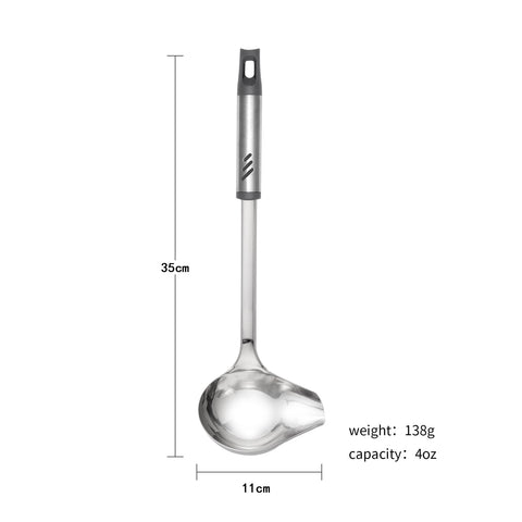 Lebabo cucharón acero inoxidable 1 mm, duradero para uso diario