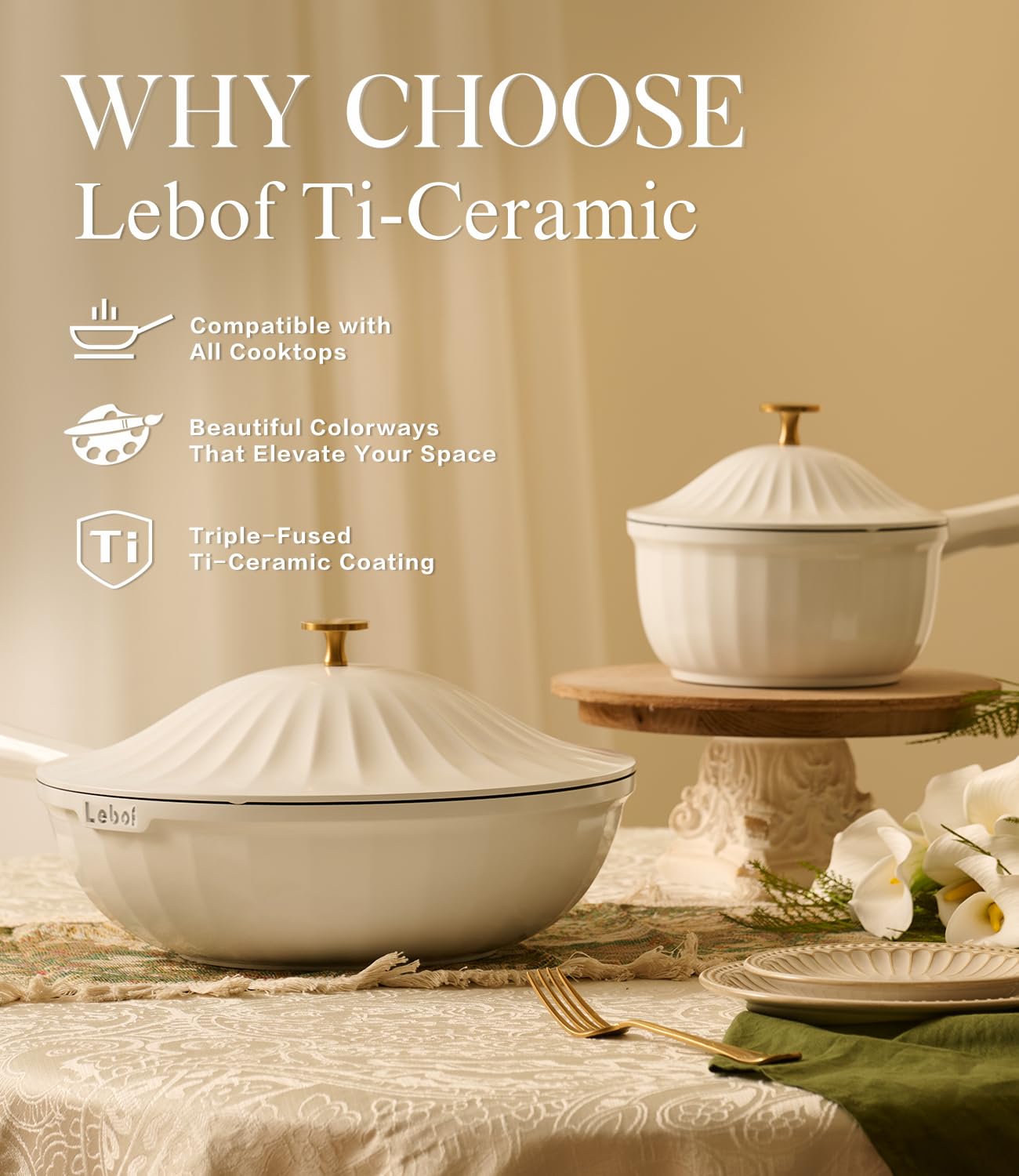 Lebof revestimiento Ti ceramico duradero, resistente a rayones.