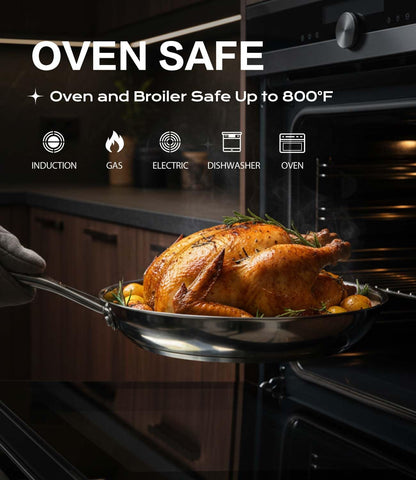 Lebof sartén compatible con inducción, gas y eléctrico para cualquier cocina.