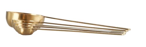 Le Creuset cucharas medidoras oro, juego de 5, mide ingredientes con facilidad.