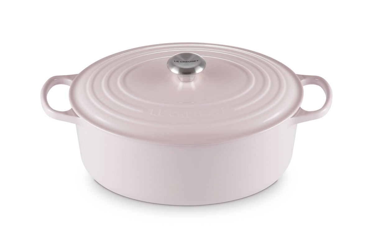 Olla oval esmaltada Le Creuset de 8 qt Shallot, ideal para cocciones largas