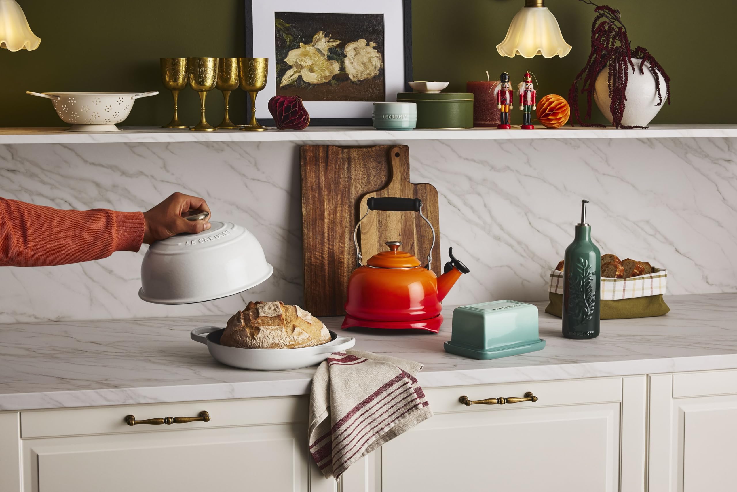Marcadores internos Le Creuset para medir agua con precisión