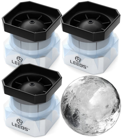 LEEBS bolas-hielo esfera 2,5 pulgadas para enfriar whisky sin diluir.
