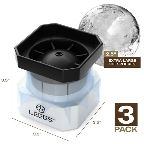 LEEBS molde-hielo-esfera con desmolde fácil para retirar las bolas.