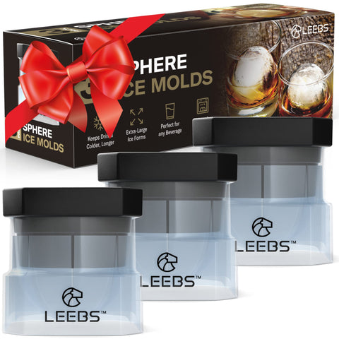 LEEBS molde hielo esfera para whisky, diseño 2 en 1.