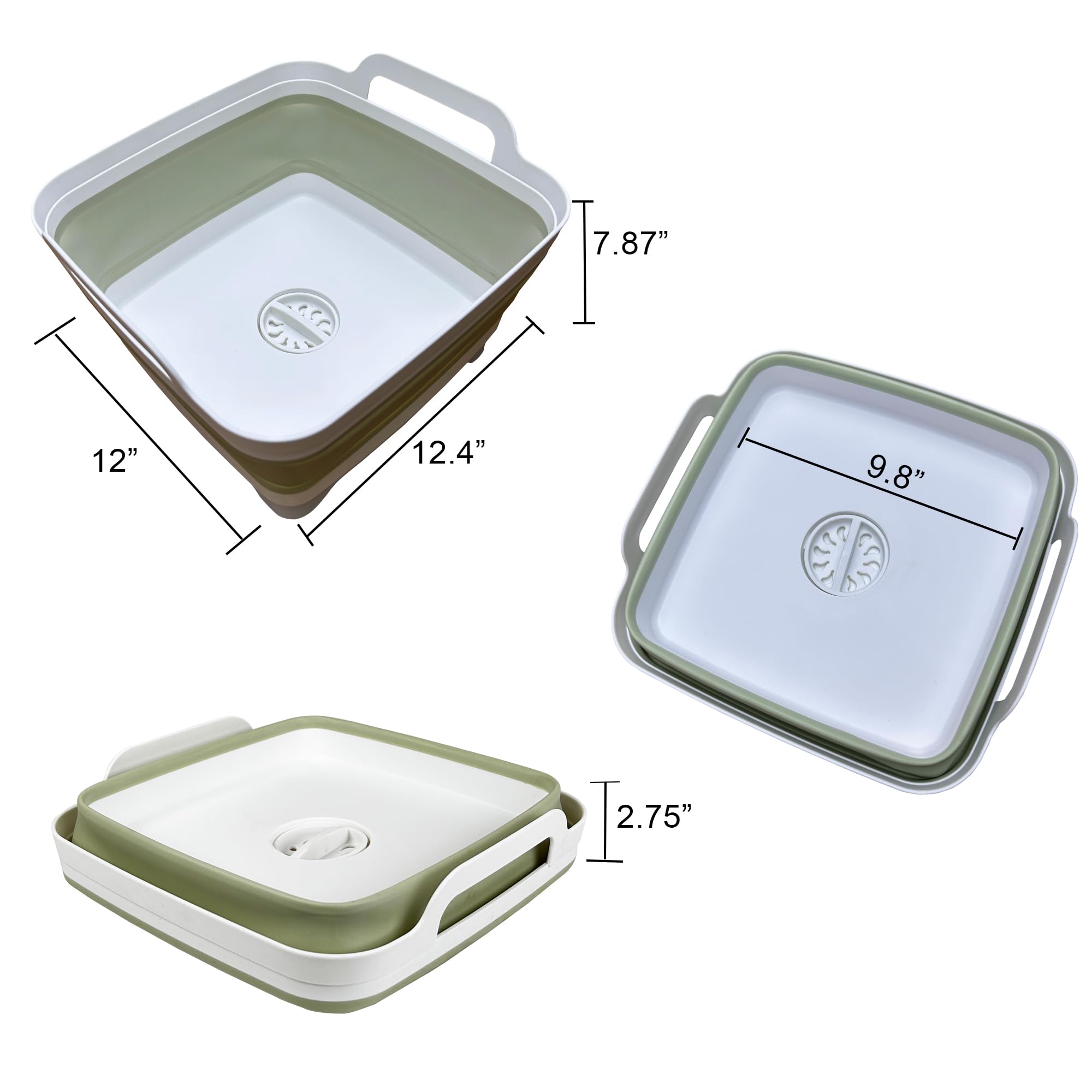Leemeimei 9L tina de lavado plegable, ideal para camping