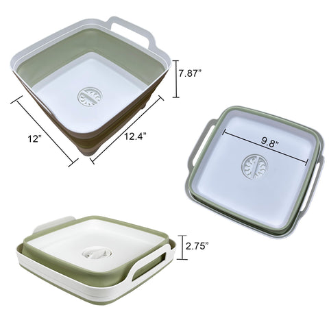 Leemeimei 9L tina de lavado plegable, ideal para camping