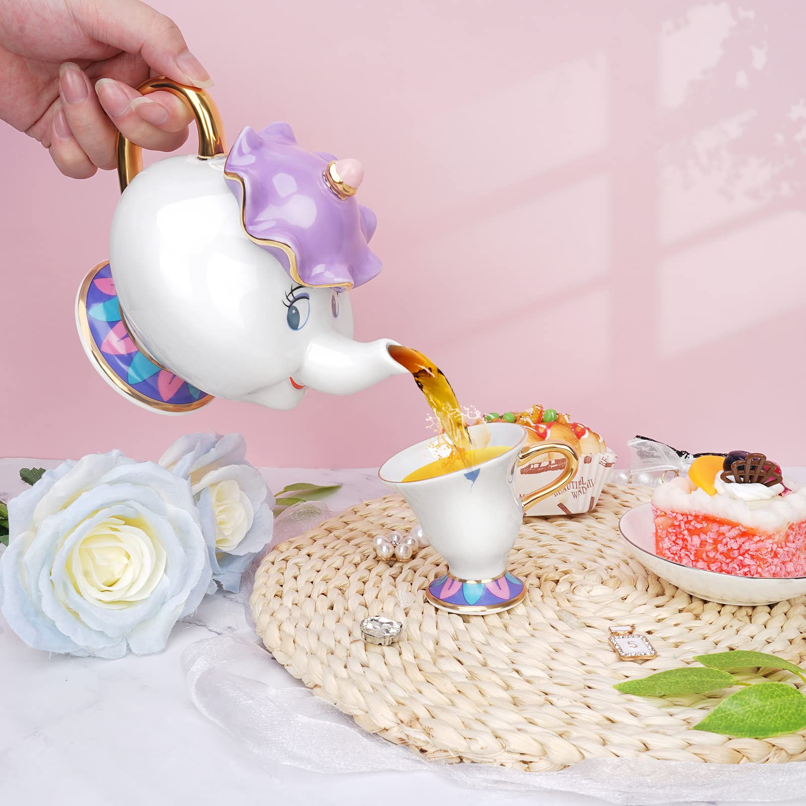 Uso doméstico con Mrs Potts de LEEPENK para servir té y bebidas.