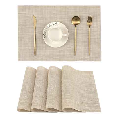 Leetaltree mantel beige de doble cara para mesa elegante y práctica.
