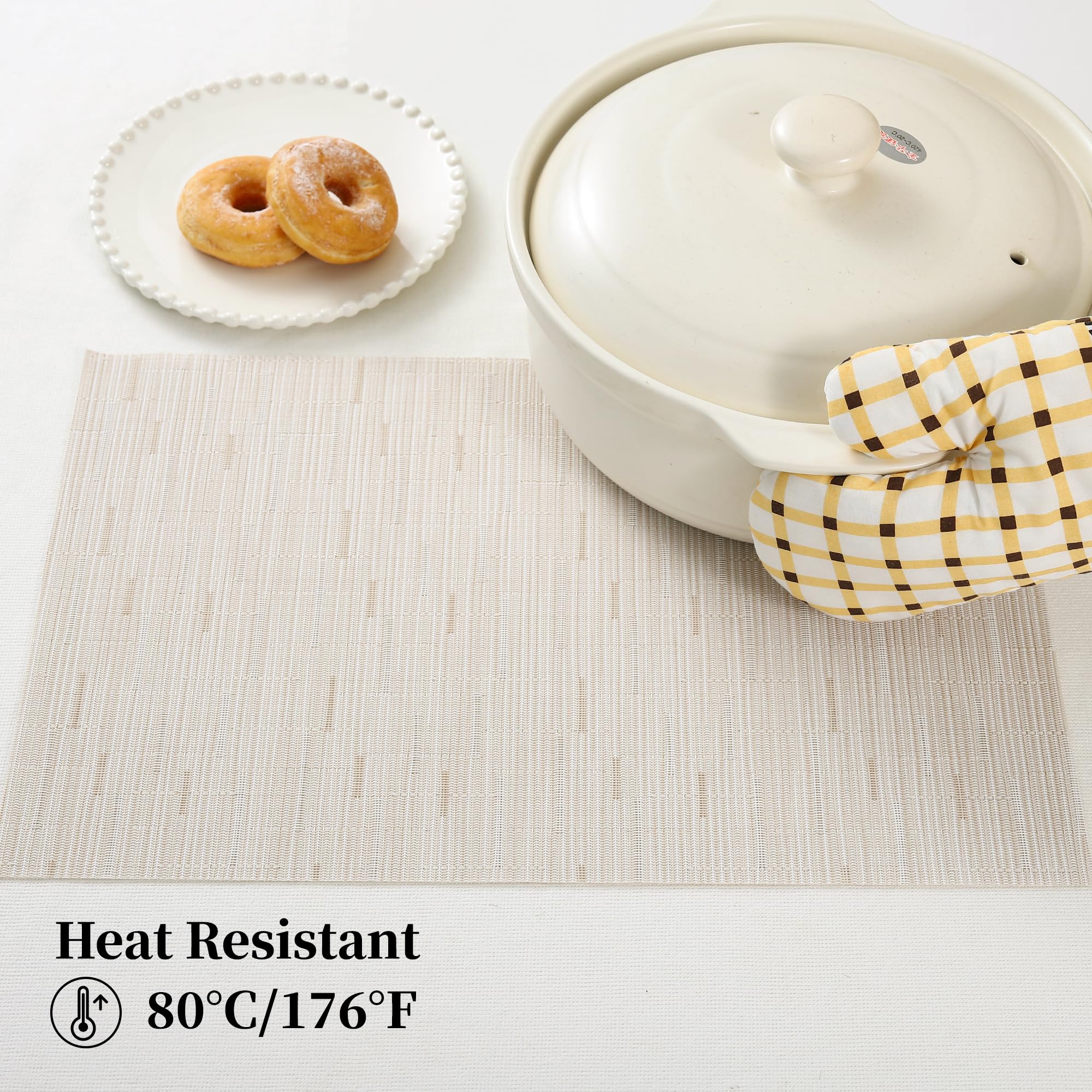 Manteles Leetaltree resistentes al calor hasta 176°F para uso diario.