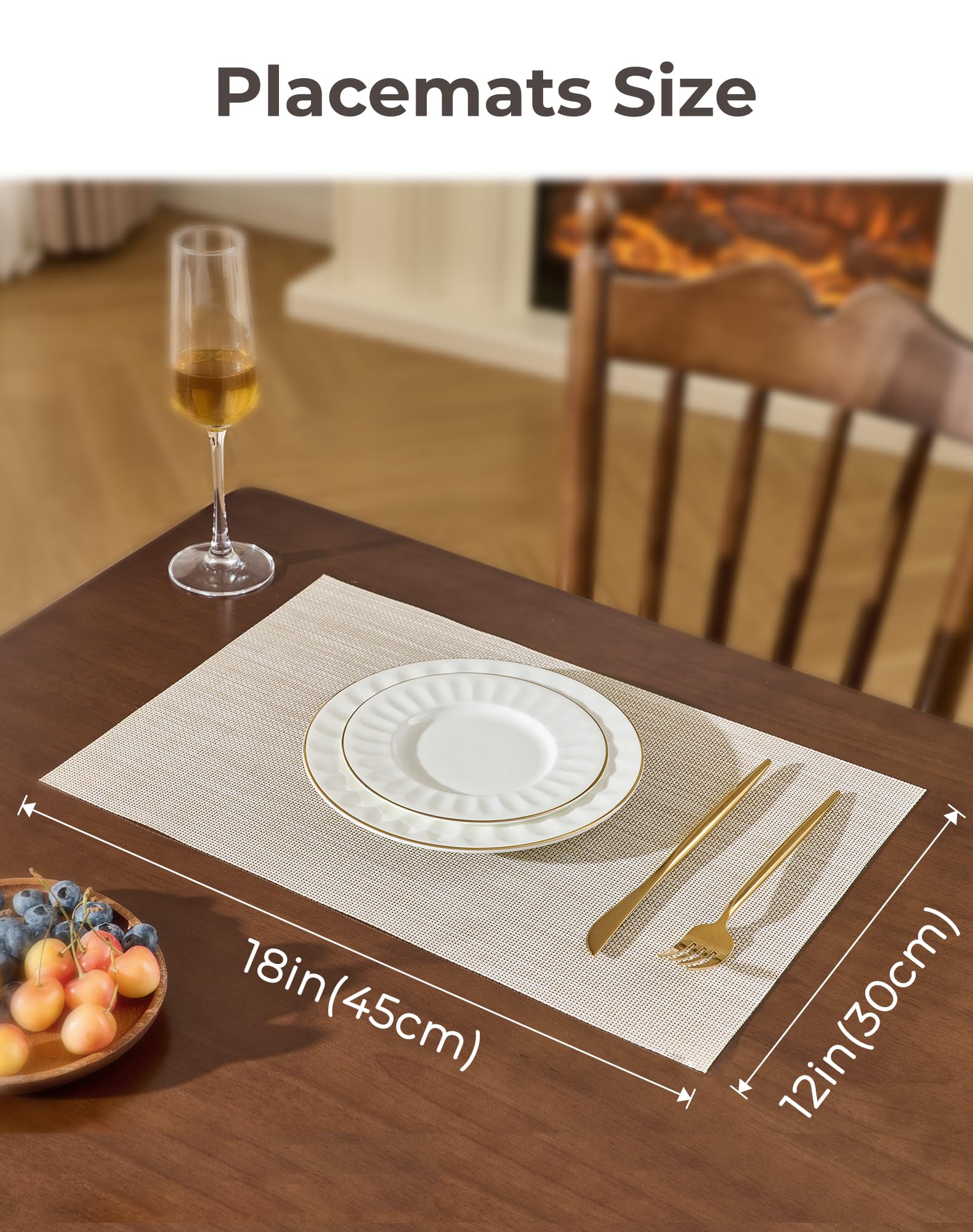 Uso interior y exterior con Leetaltree Beige Blanco para reuniones y comidas.