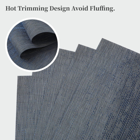 Leetaltree salvamanteles denim azul: fácil de limpiar y guardar.