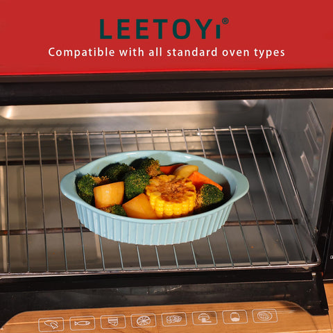 LEETOYI apto para horno y microondas, conserva calor de forma uniforme