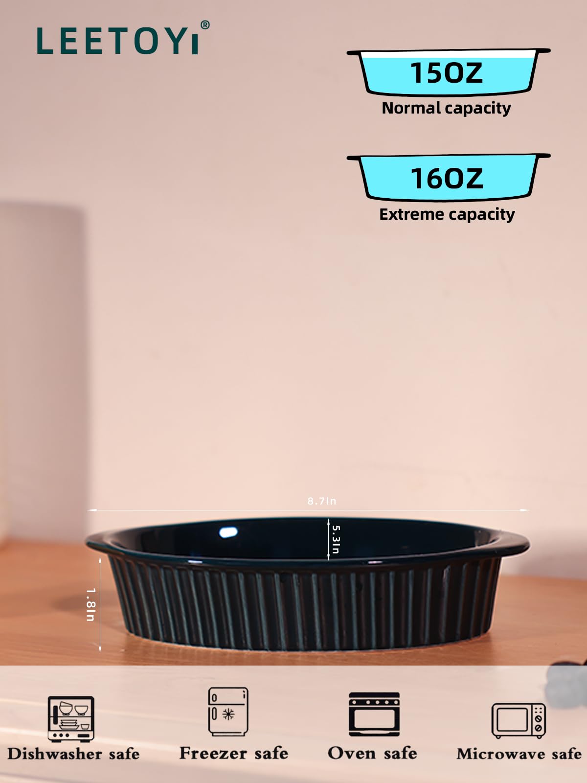 LEETOYI superficie porcelana lisa y fácil de limpiar