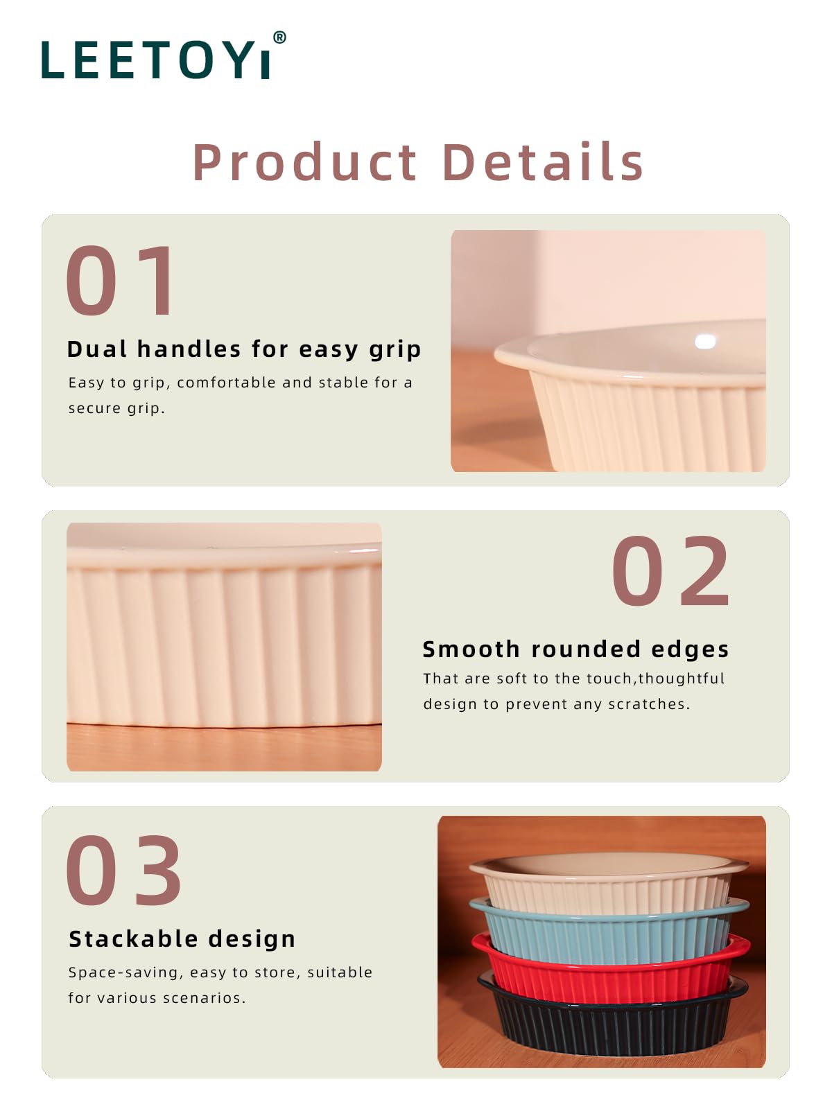 LEETOYI ideal para casa o cafetería, porciones elegantes