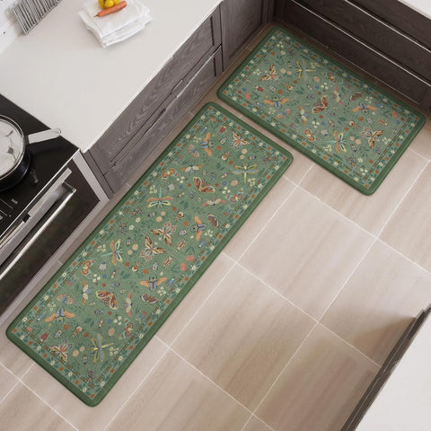 LEEVAN alfombra escritorio cocina ergonómica verde, ideal para largas jornadas