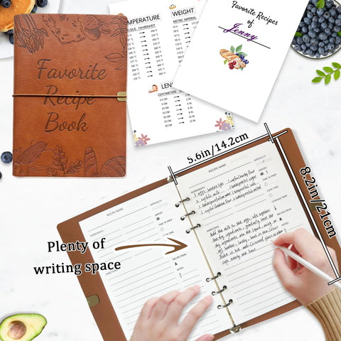 Leeveel cuaderno de cocina con 80 hojas y registro organizado.