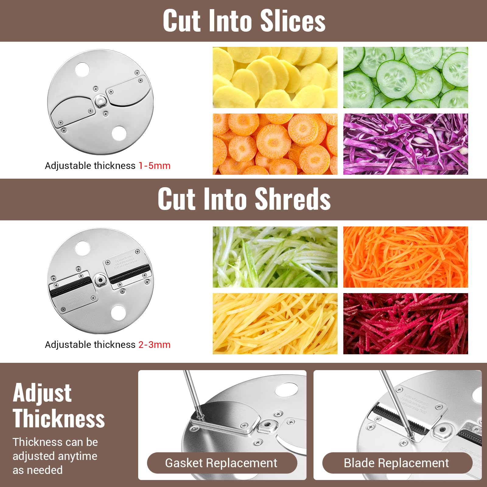 LEE vot Boca de alimentación amplia para verduras grandes