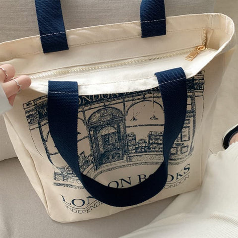 Bolso Lefe Liee de lona para mujer, ecoamigable y reutilizable para reducir plástico