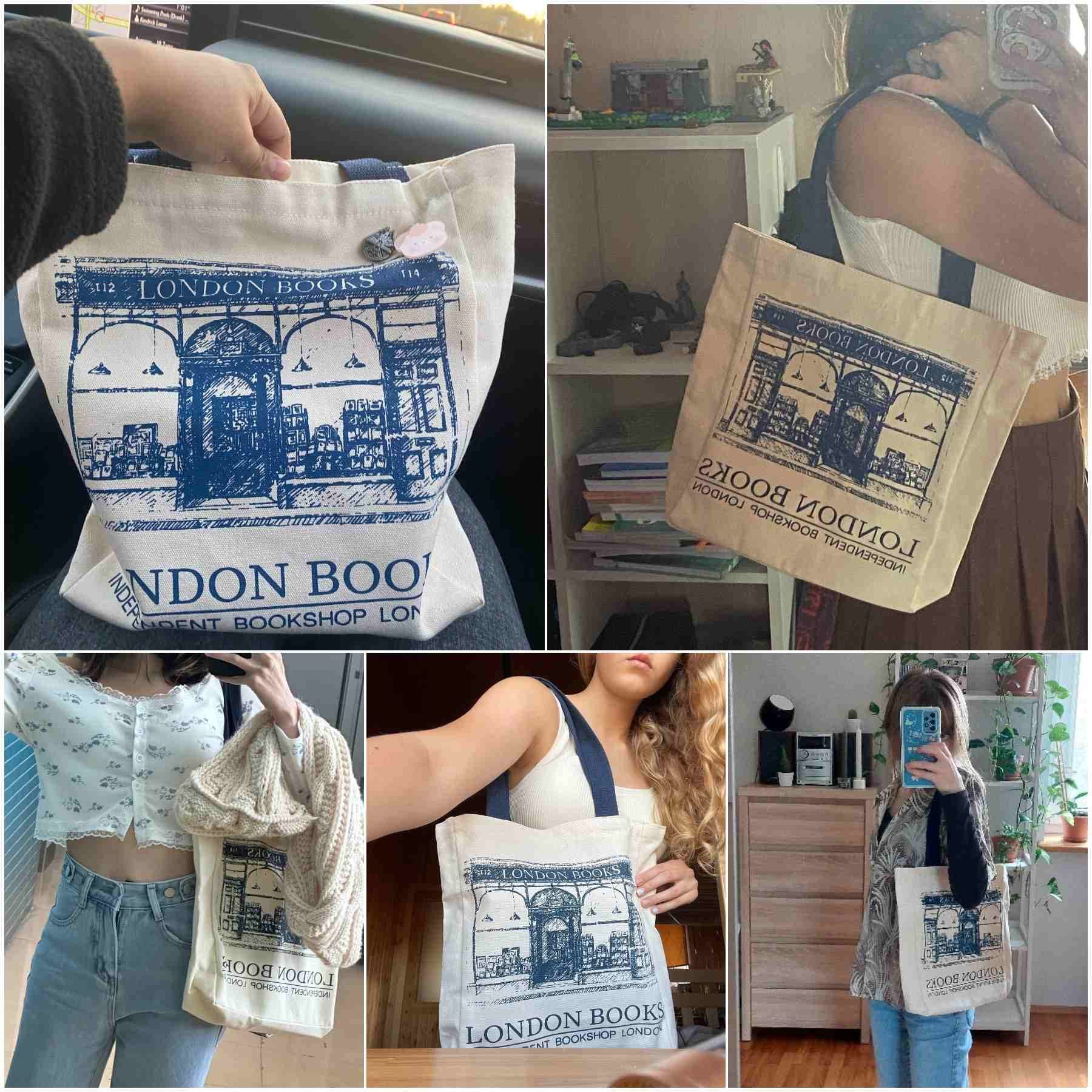 Bolso Lefe Liee de lona para mujer, interior espacioso para documentos y dispositivos
