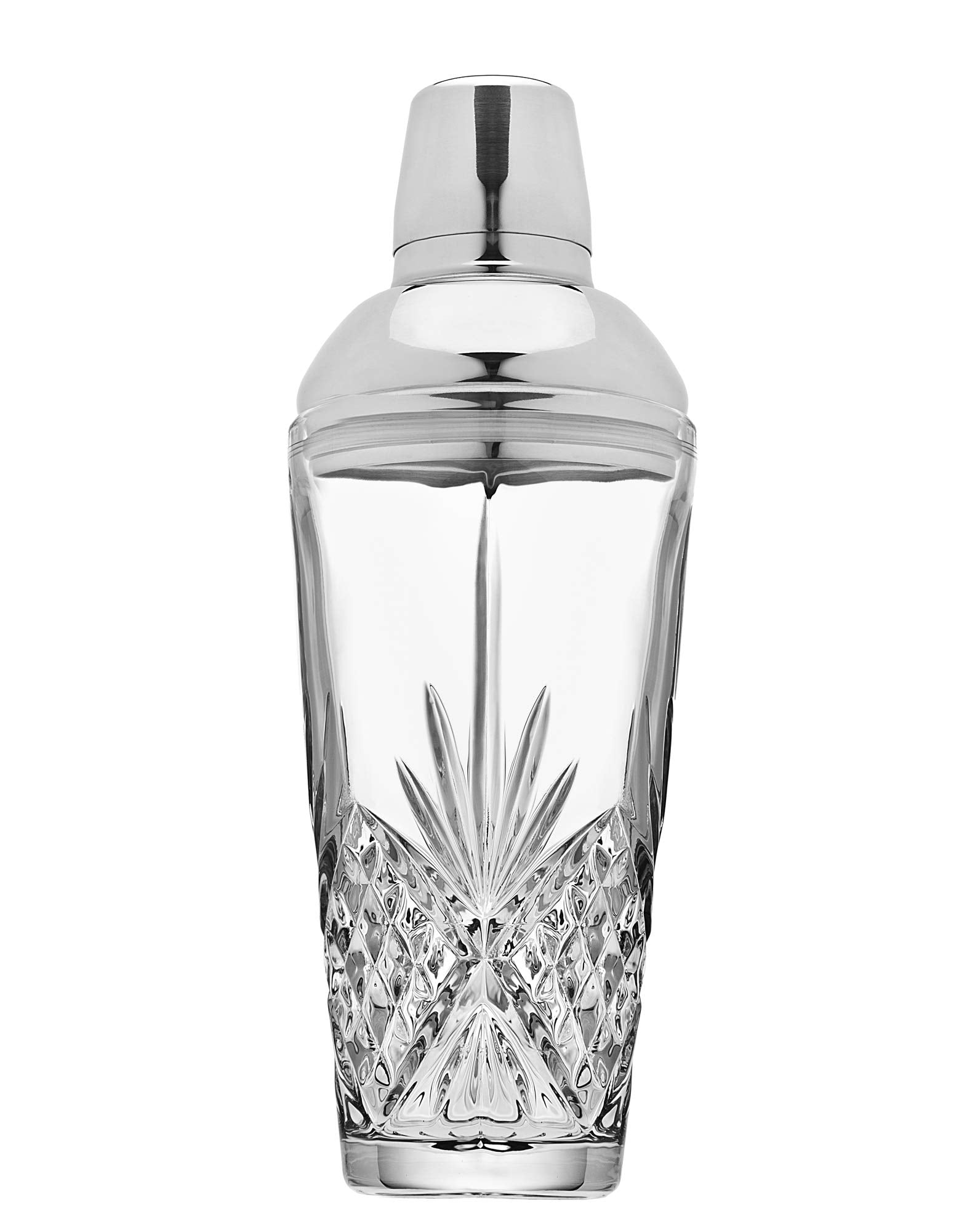 Lefonte coctelera cristal y acero, ideal para cócteles elegantes.