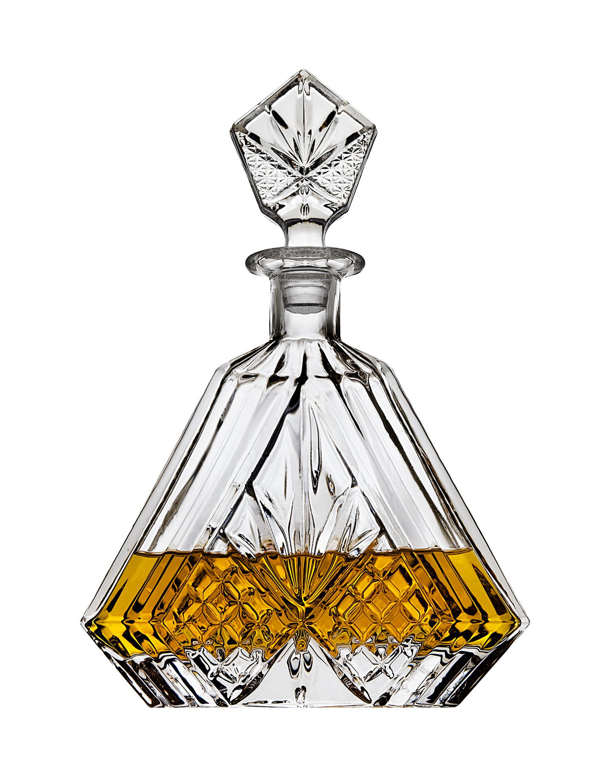 Decantador Lefonte para licor con diseño triangular, ideal para servir con estilo