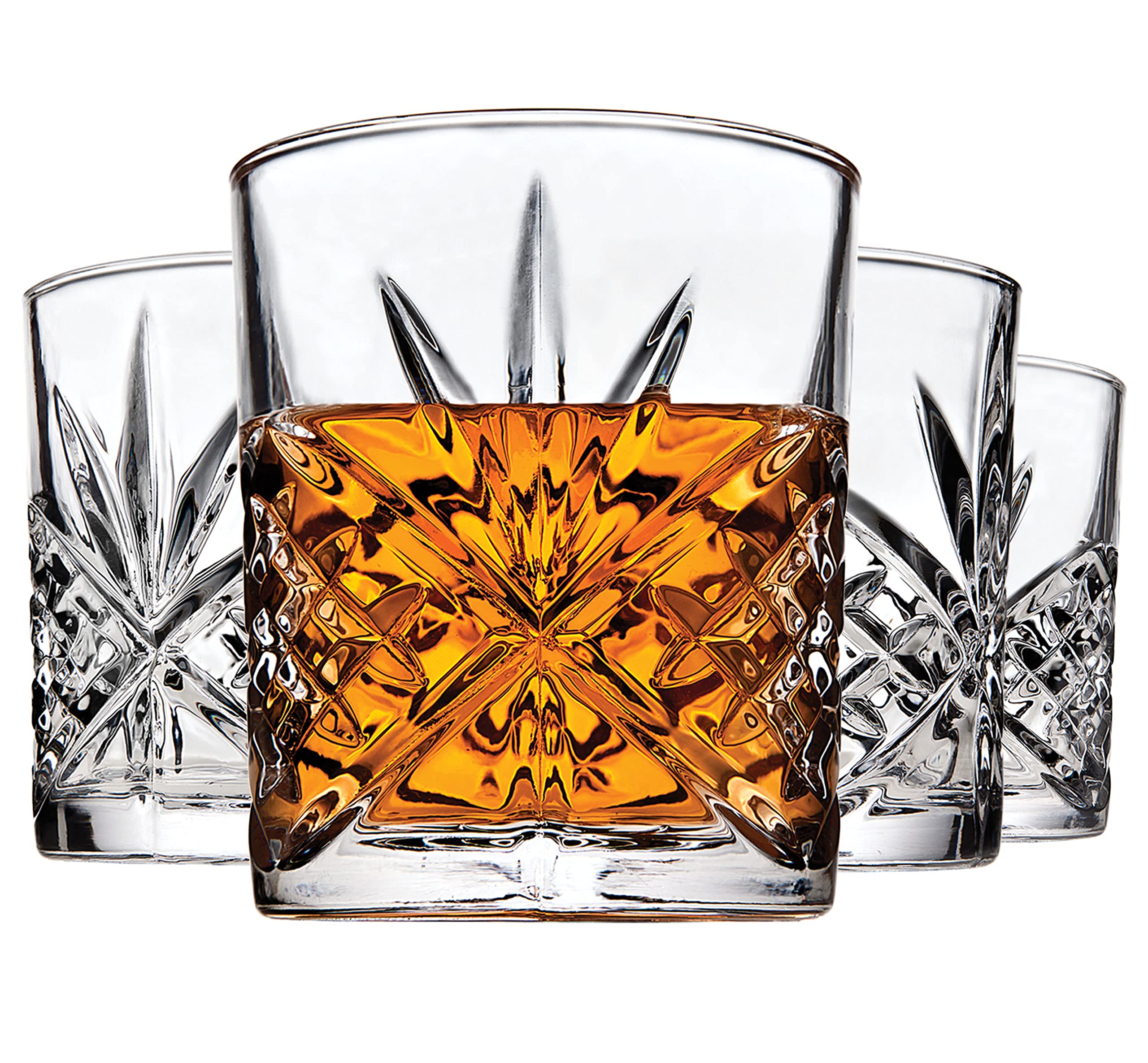 Vasos Lefonte whisky old-fashioned, conjunto de 4, perfectos para cocteles en casa.