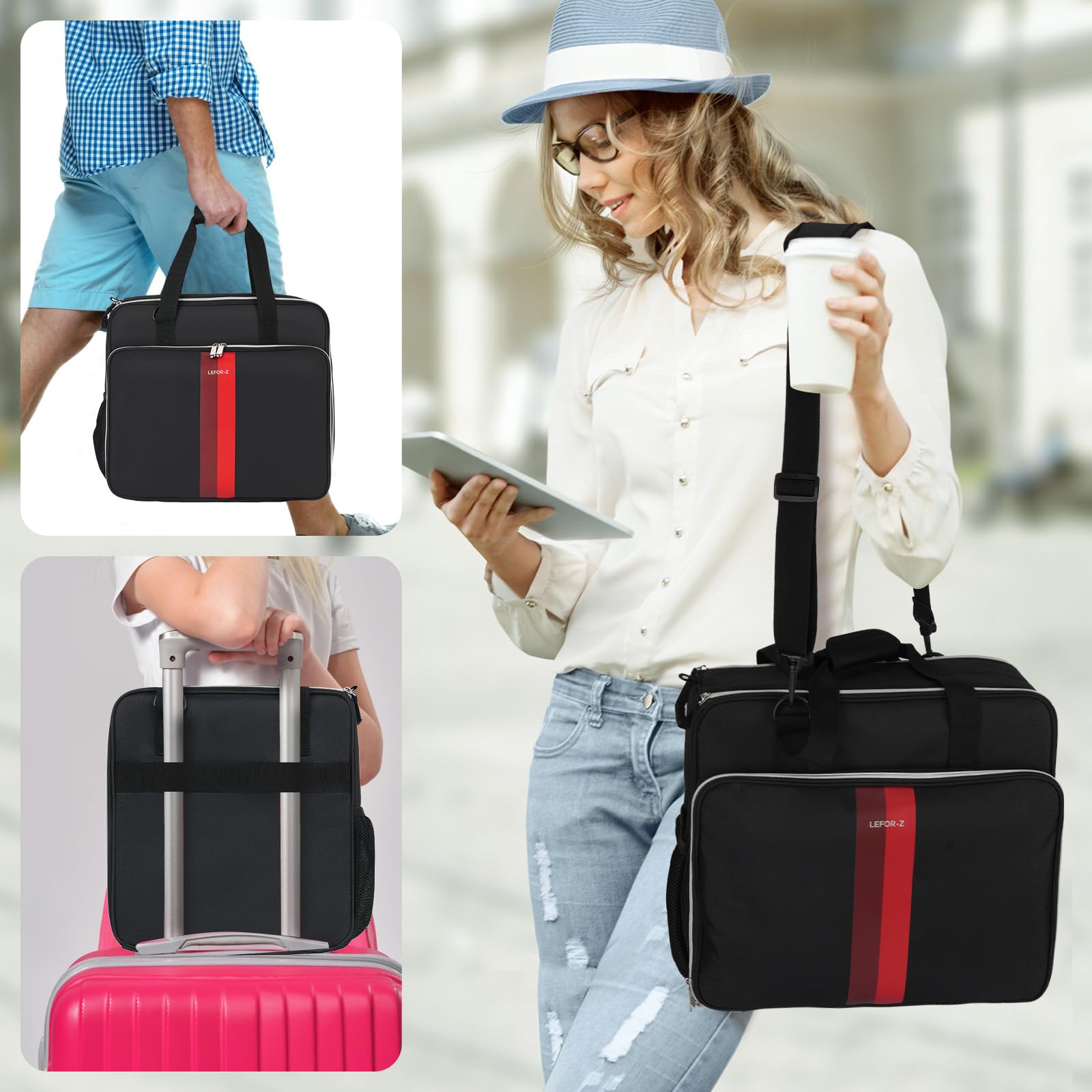 LEFOR·Z bolsa con correa para trolley, ideal para maletas