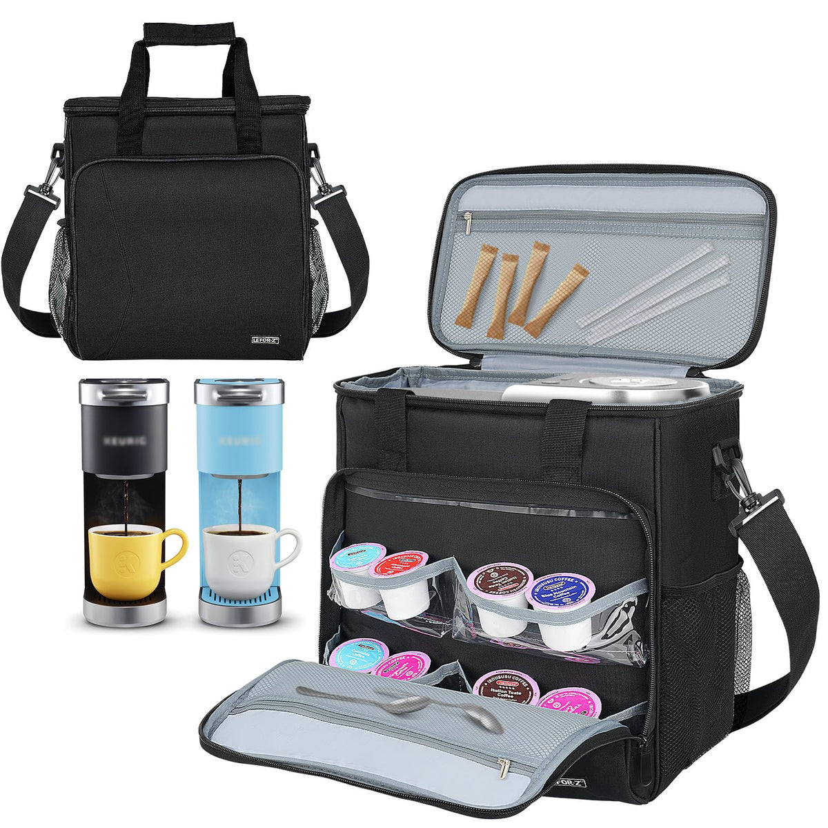 LEFOR·Z bolsa para cafetera K-Mini, protección en viajes y transporte cómodo