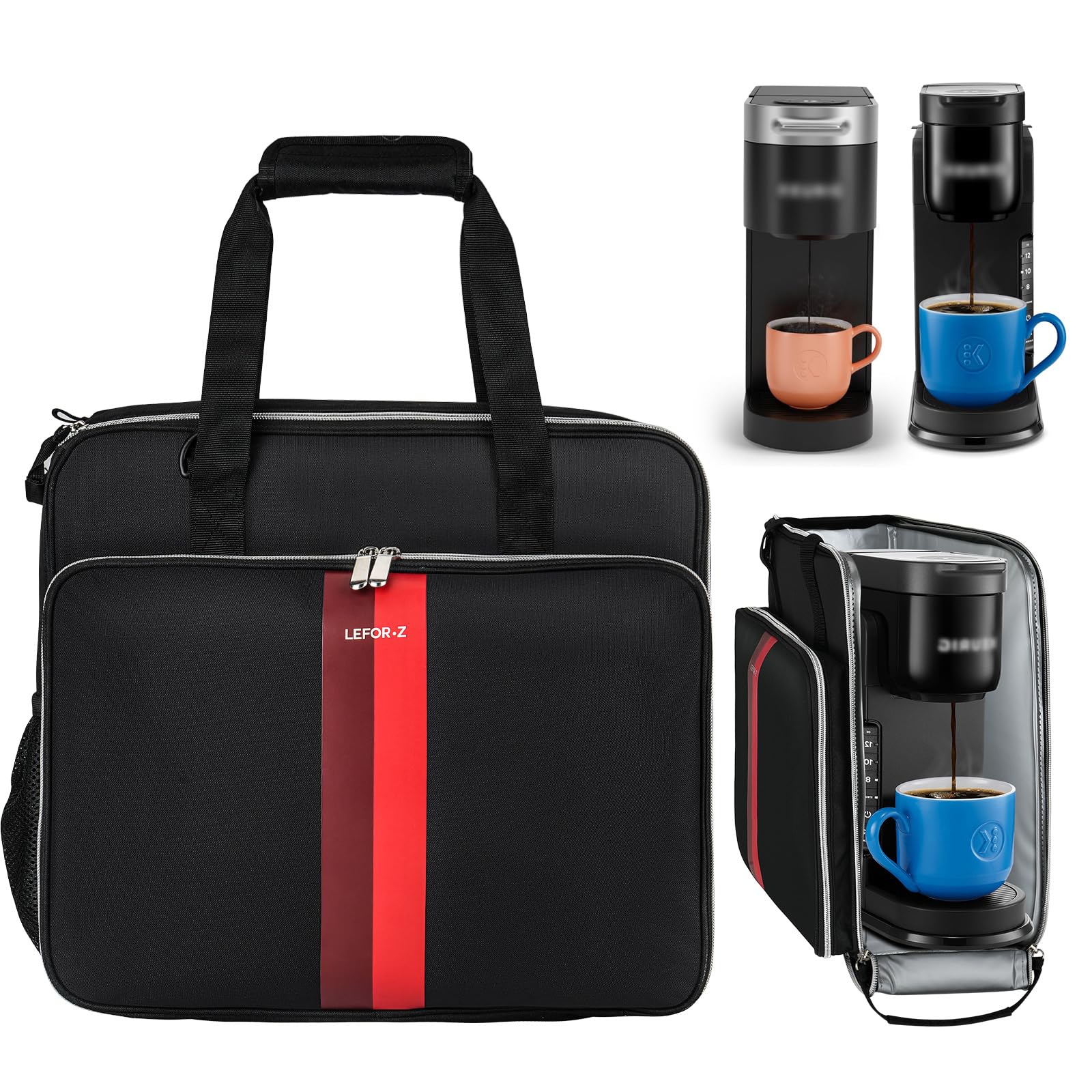 LEFOR·Z bolsa de viaje para cafetera con diseño abierto, facilita guardar la máquina