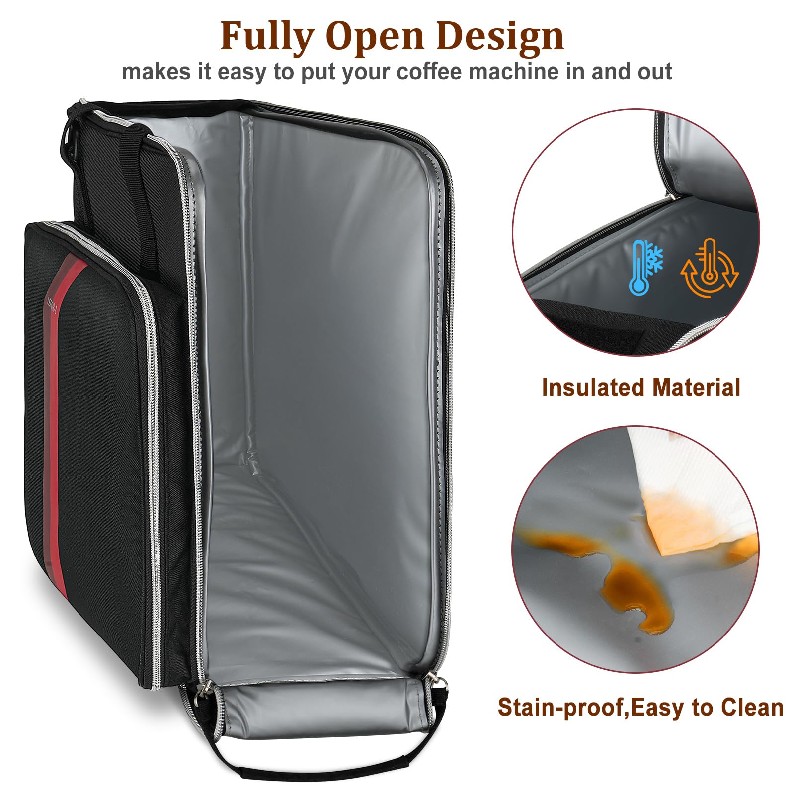 LEFOR·Z bolsa de viaje con múltiples bolsillos para pods y accesorios, orden práctico
